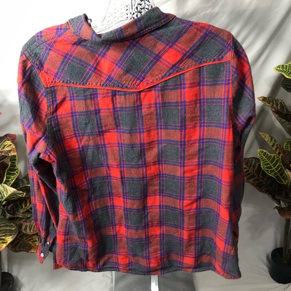 Mossimo size Large plaid button up - Picture 4 of 8